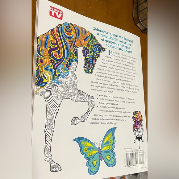 NEW Colorama-Coloring Book-Color Me Happy w/ Colored Pencils - Picture 2 of 5